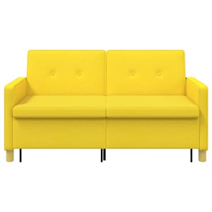 Vysouvací pohovka Světlá žlutá Textil - obrázek 7