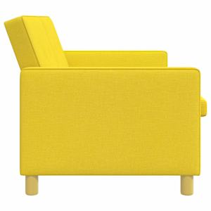 Vysouvací pohovka Světlá žlutá Textil - obrázek 8