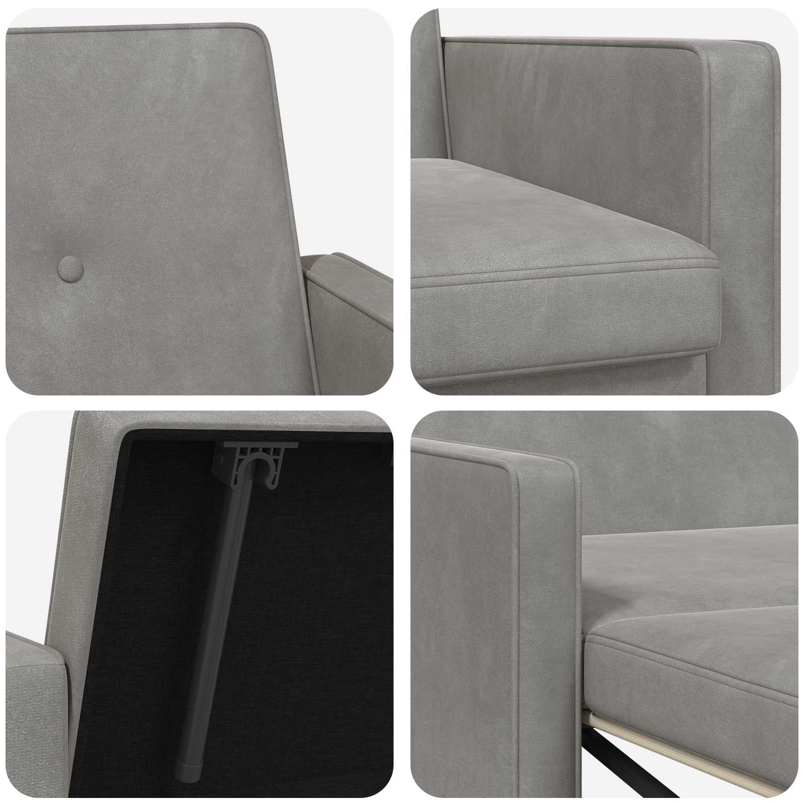 vidaXL Sofa postelja Svetlo zelena Blago - slika 10