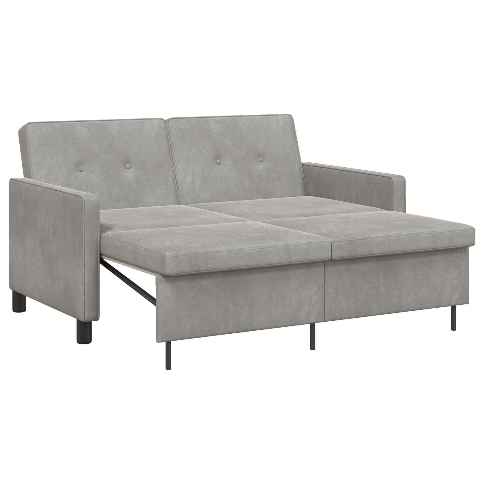 vidaXL Sofa postelja Svetlo zelena Blago - slika 2