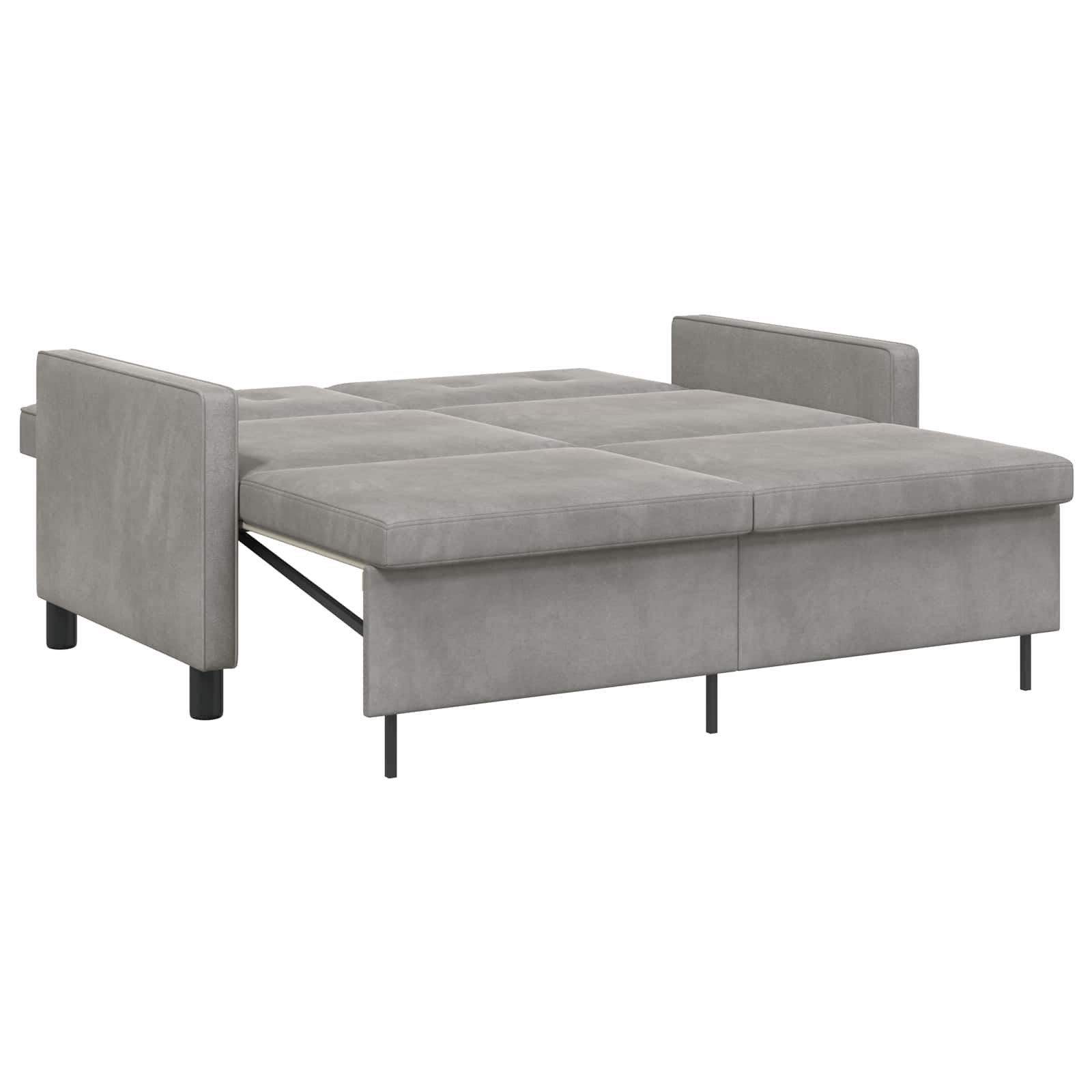 vidaXL Sofa postelja Svetlo zelena Blago - slika 6