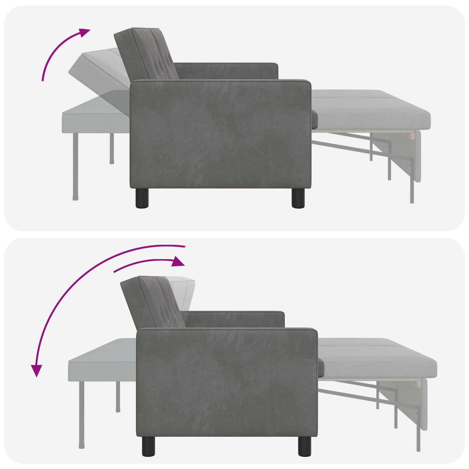 vidaXL Sofa postelja Svetlo zelena Blago - slika 11