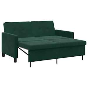 Pohovka na spaní Tmavě zelená Textil - obrázek 2