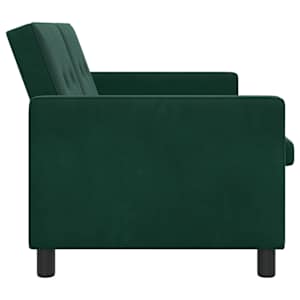 Pohovka na spaní Tmavě zelená Textil - obrázek 8