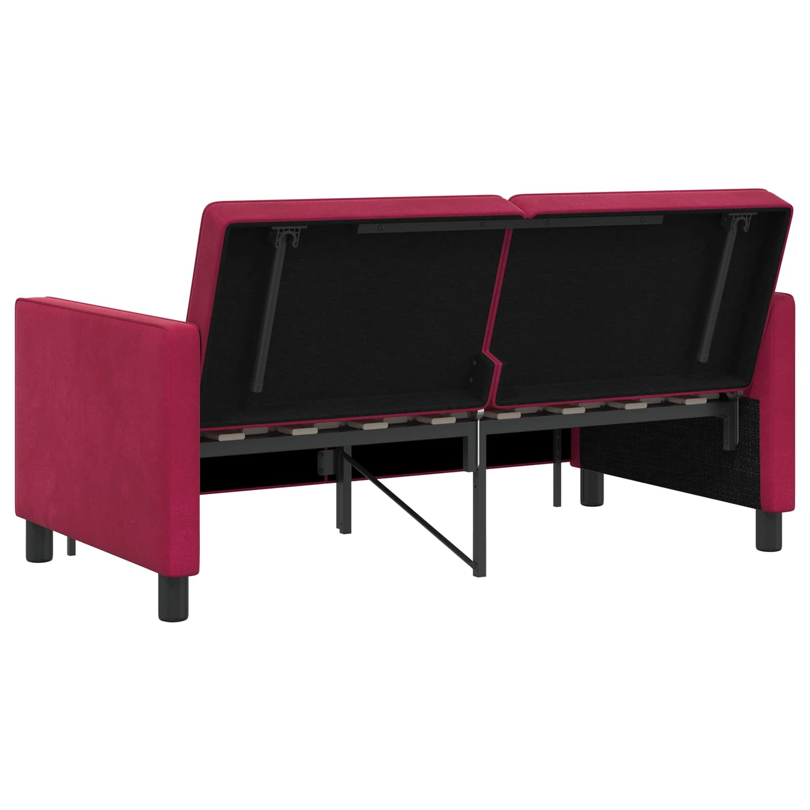 Sofa postelja Vinorodna rdeča Blago - slika 9