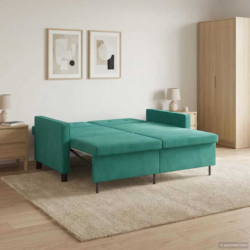 Sofa postelja Turkizna Blago - slika 4