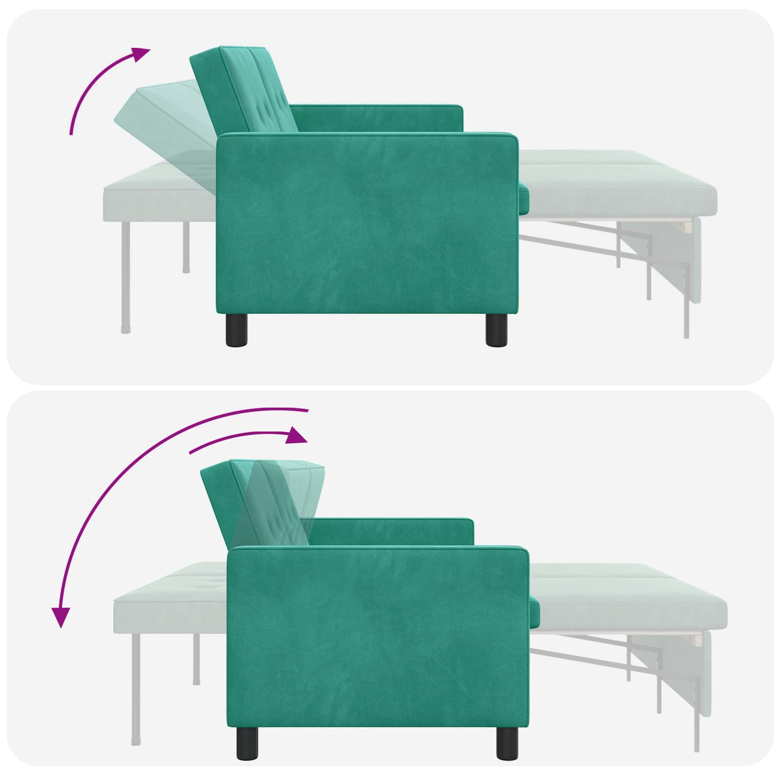 Sofa postelja Turkizna Blago - slika 11
