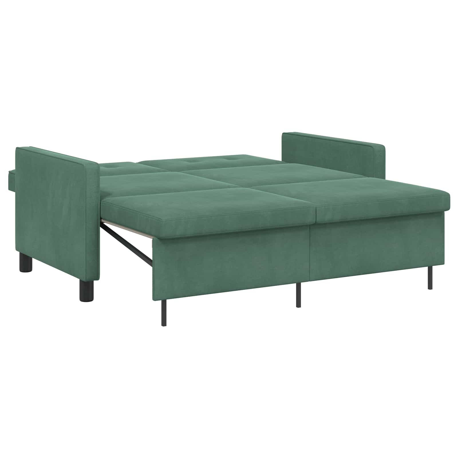 vidaXL Sofa postelja Morsko zelena Blago - slika 6