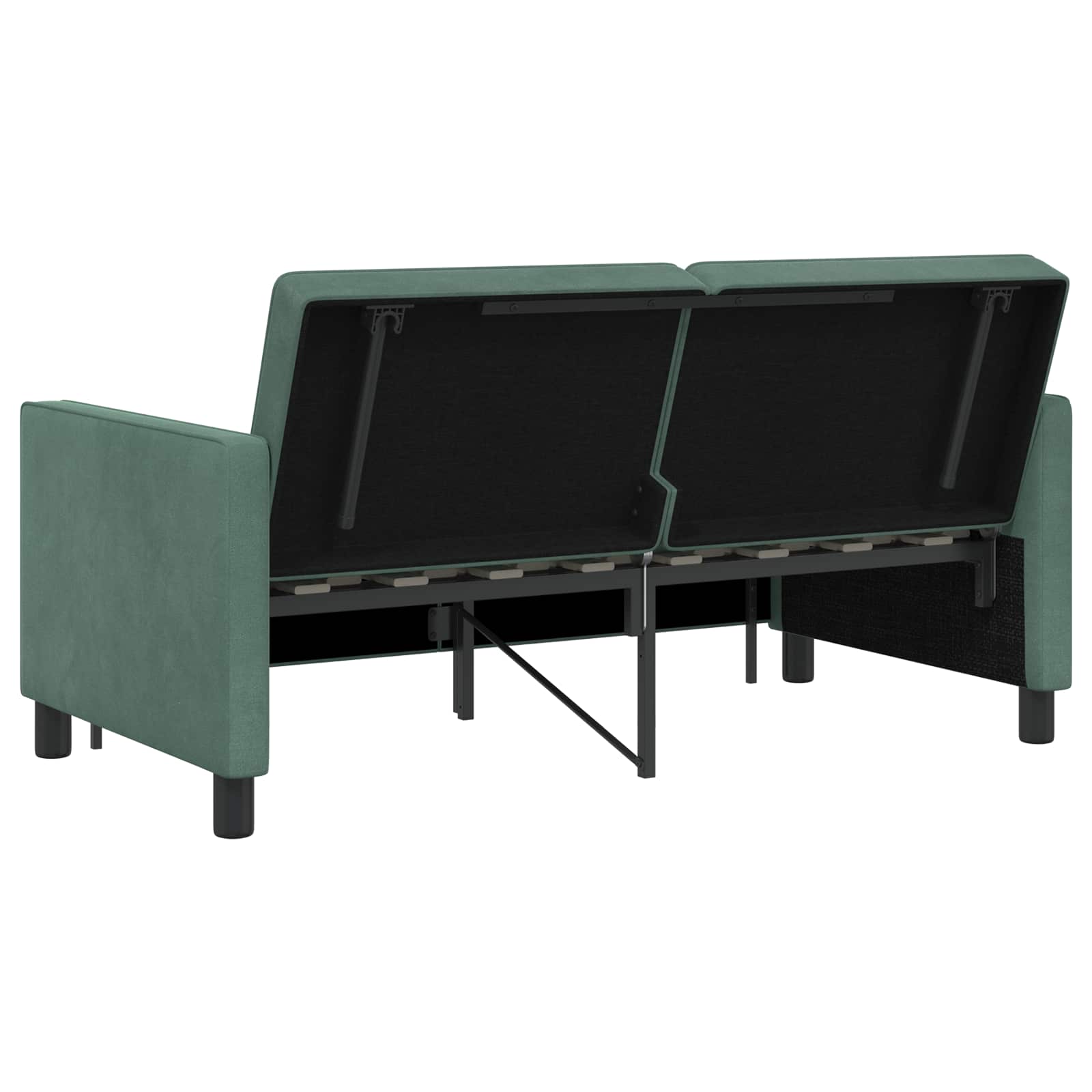vidaXL Sofa postelja Morsko zelena Blago - slika 9