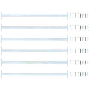 Nastavljiva varnostna palica za okna 6 pcs srebrna Jeklo