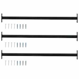 Nastavljiva varnostna palica za okna 3 pcs Črna Jeklo