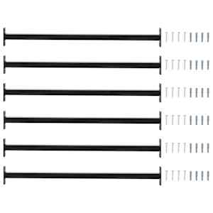 Nastavljiva varnostna palica za okna 6 pcs Črna Jeklo