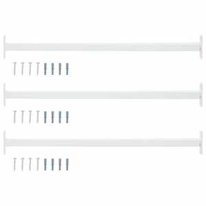 Nastavljiva varnostna palica za okna 3 pcs Bela Jeklo