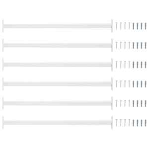 Nastavljiva varnostna palica za okna 6 pcs Bela Jeklo