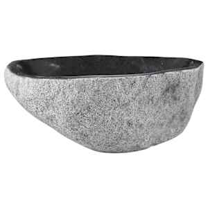 Umyvadlo Oválný Šedá (32-37) x (27-30) x 12 cm Říční kámen - obrázek 3