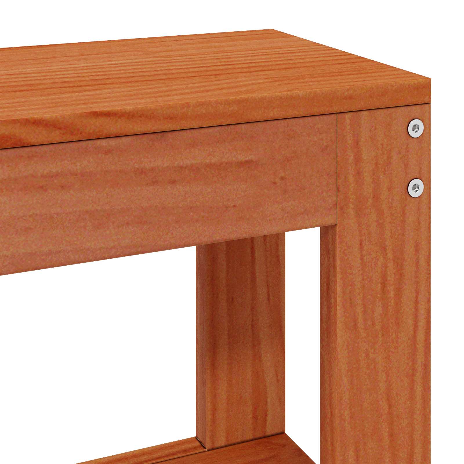 Bedframe met hoofdeinde met opslag Wasbruin Massief Vurenhout image 9