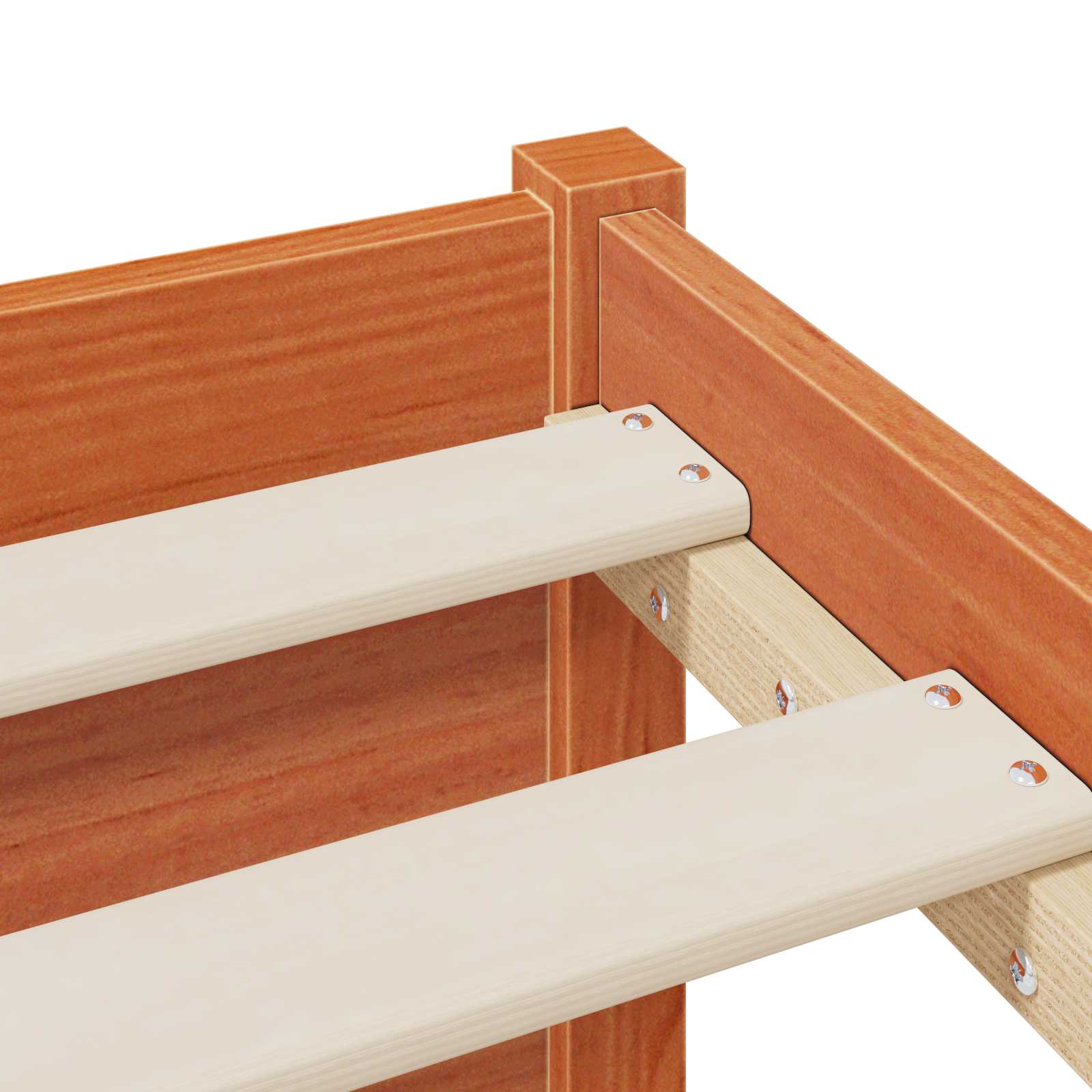 Sängyn runko, jossa on säilytystila pääty päätyllä Vaha ruskea - Image 9