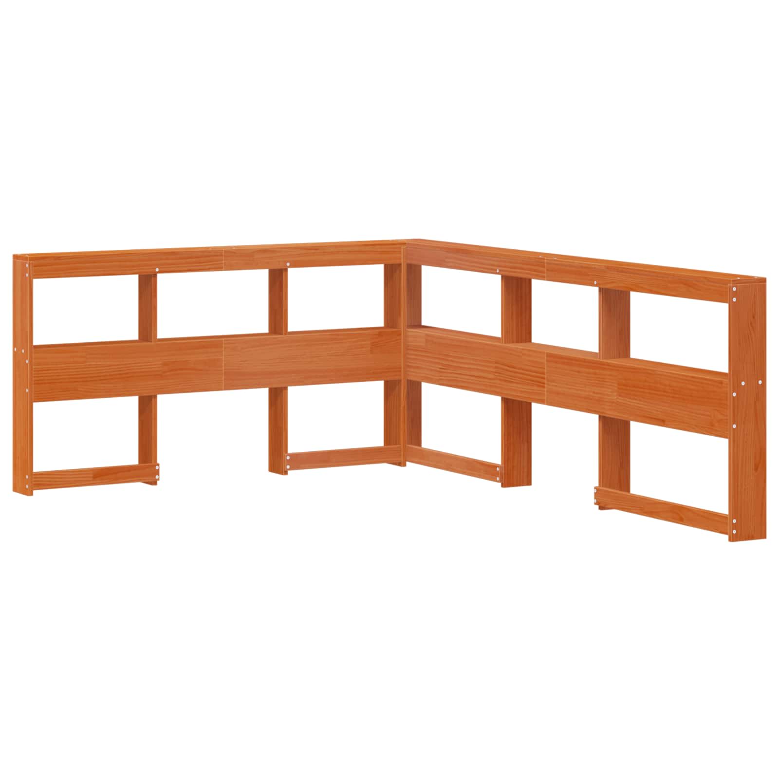 Boekenkast Bed met hoofdeinde met opslag Massief Vurenhout image 4