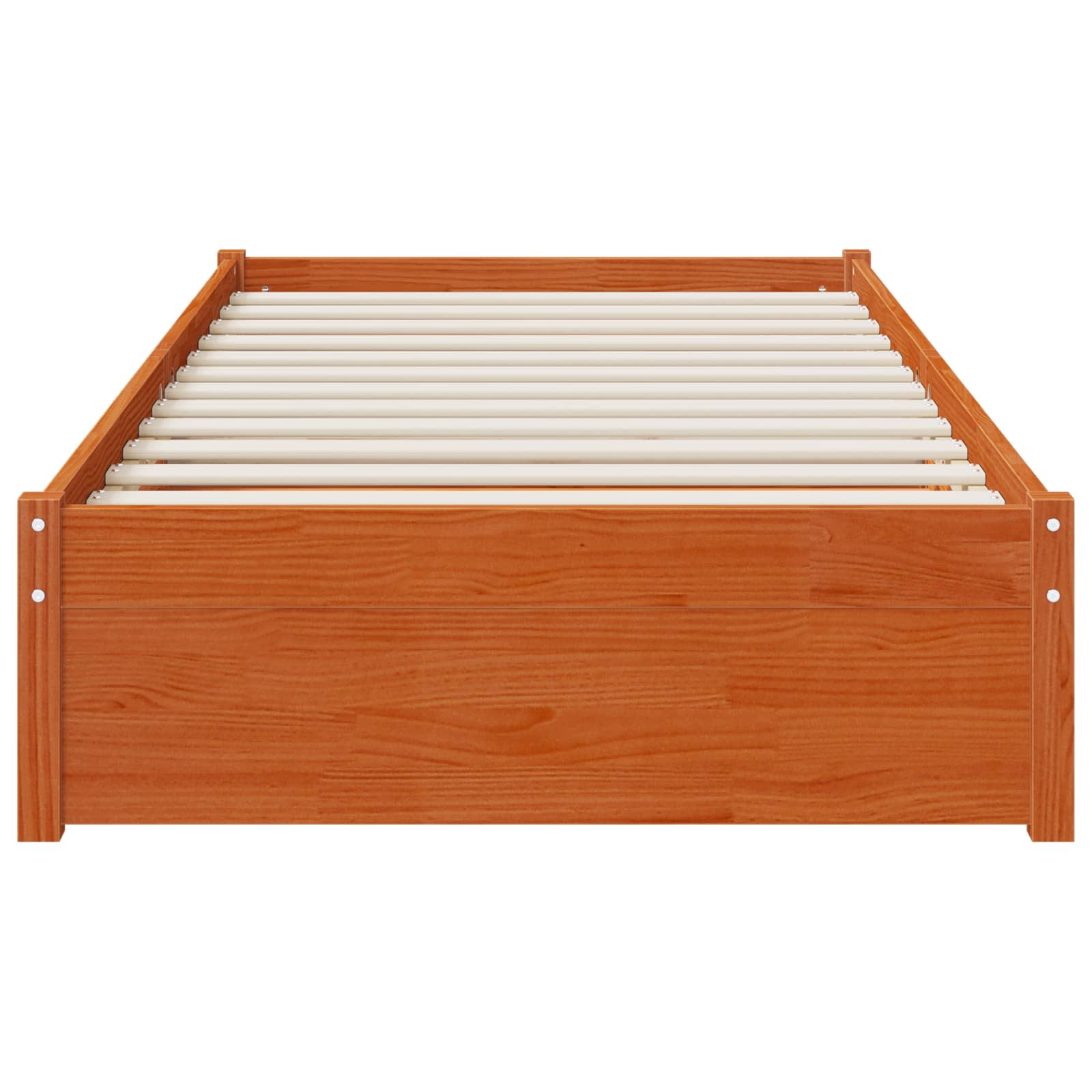 Sängyn runko laatikon kanssa 3 pcs Vaha ruskea Mänty - Image 5