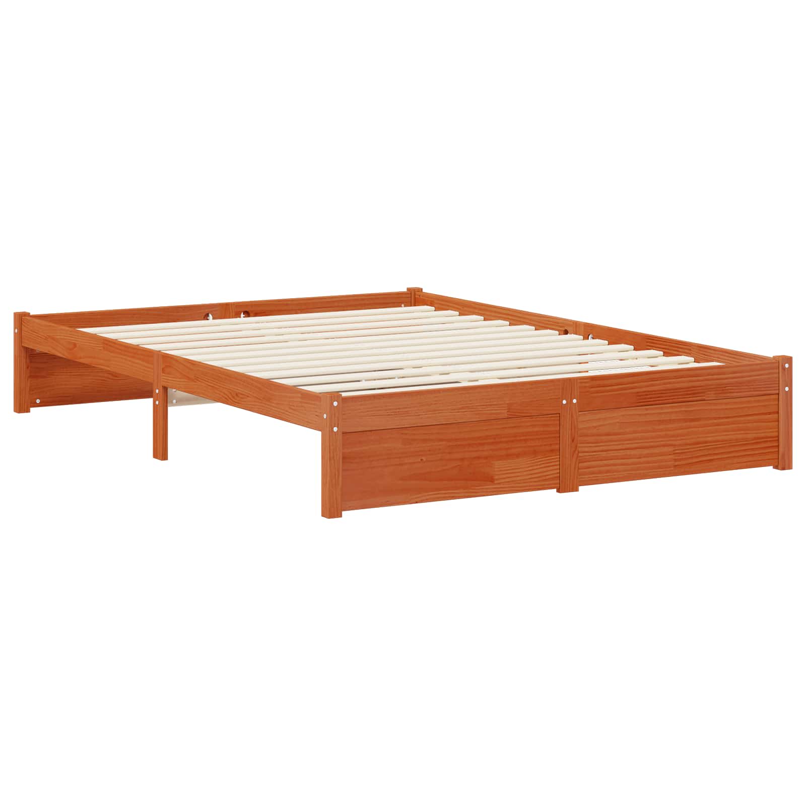 Bedframe met lade met opslag Wasbruin Massief Vurenhout image 3