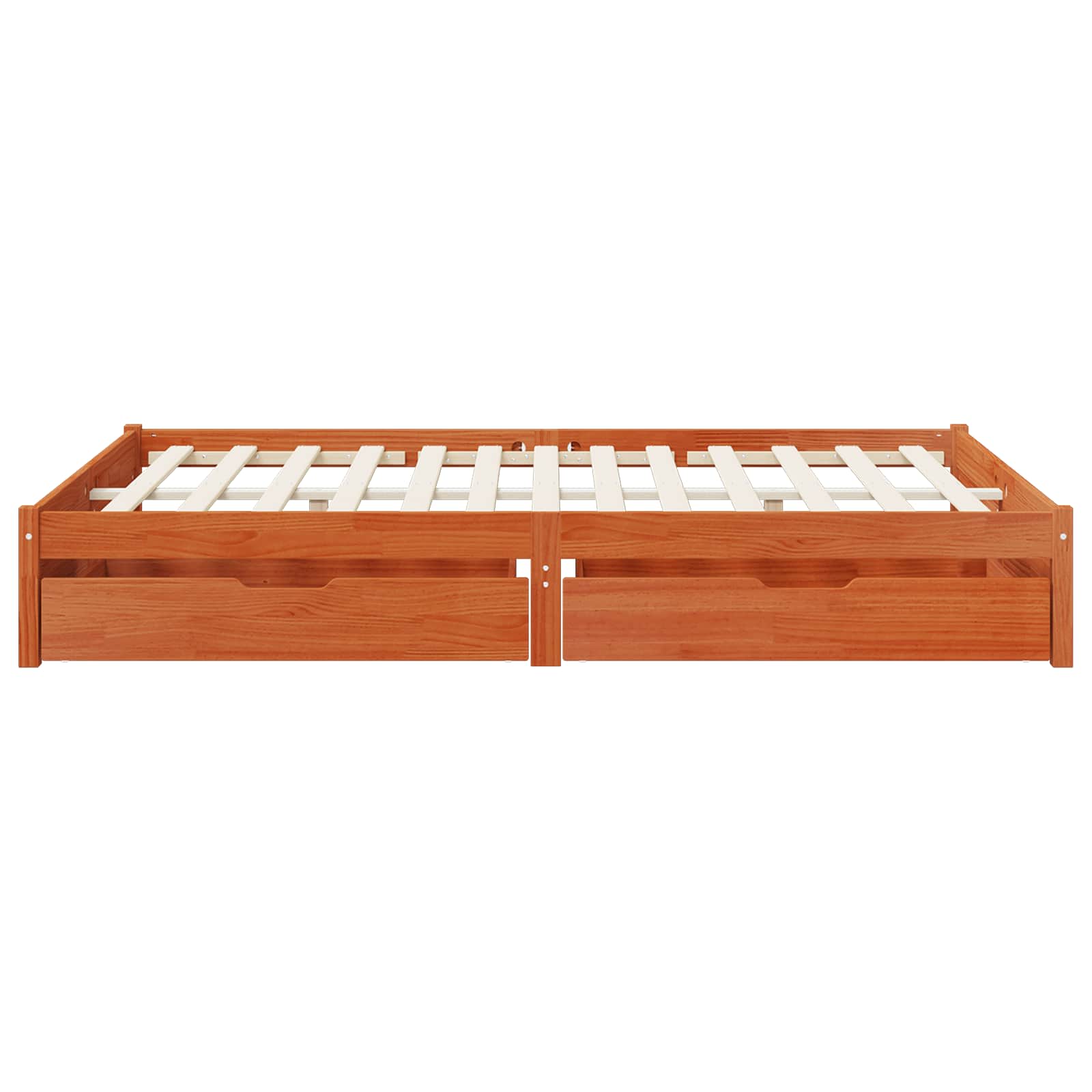 Bedframe met lade met opslag Wasbruin Massief Vurenhout image 7