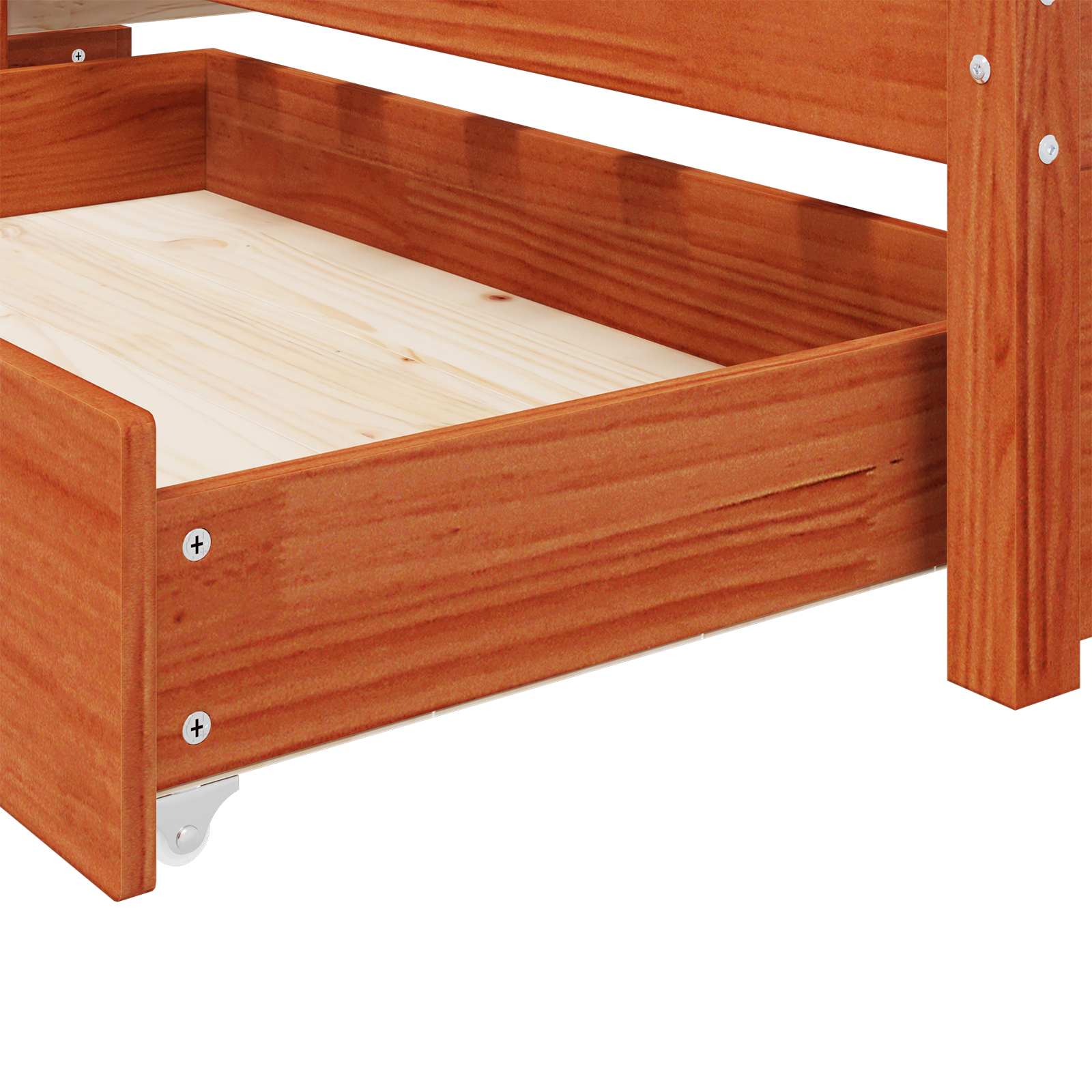 Bedframe met lade met opslag Wasbruin Massief Vurenhout image 10