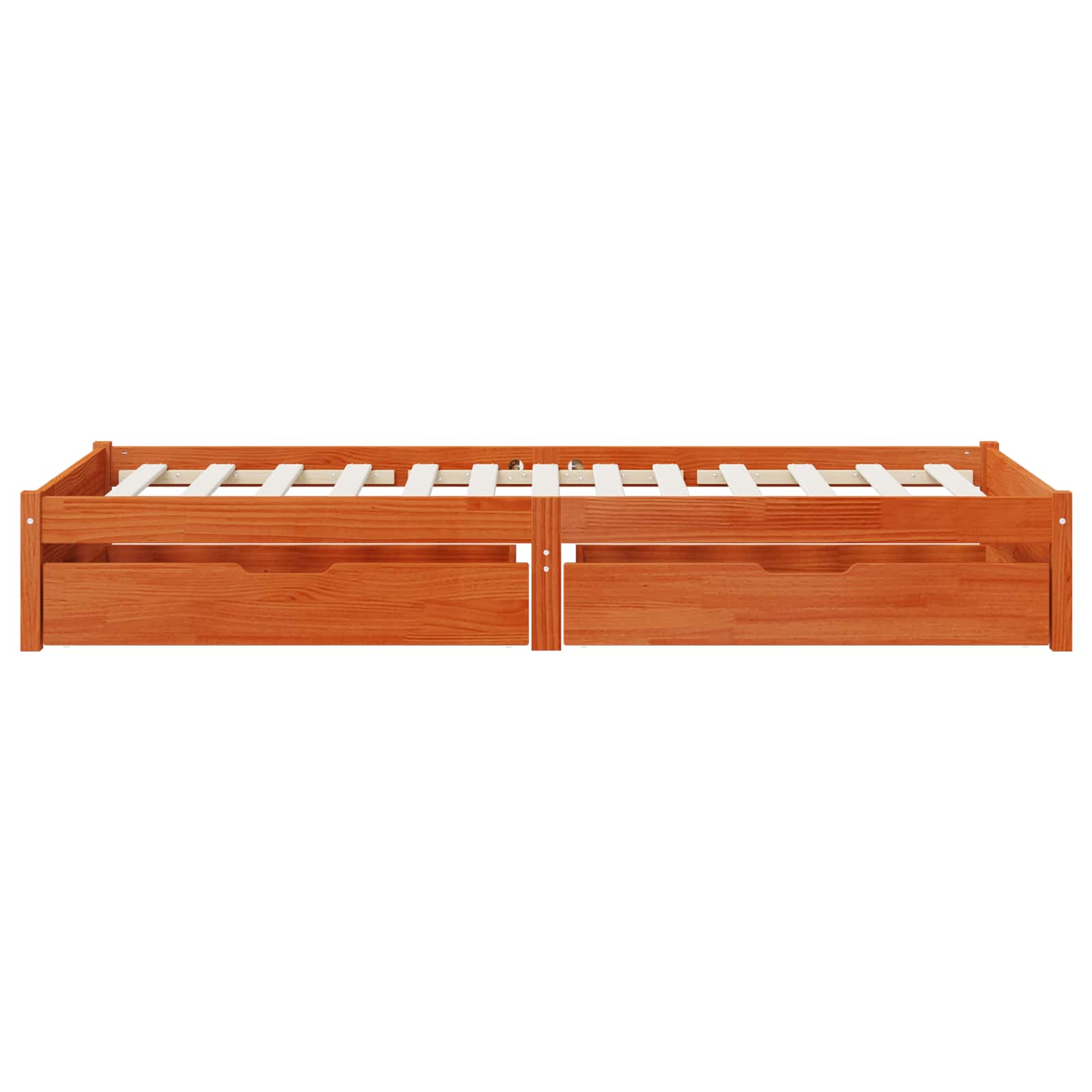 Bedframe met lade met opslag Wasbruin Massief Vurenhout image 8