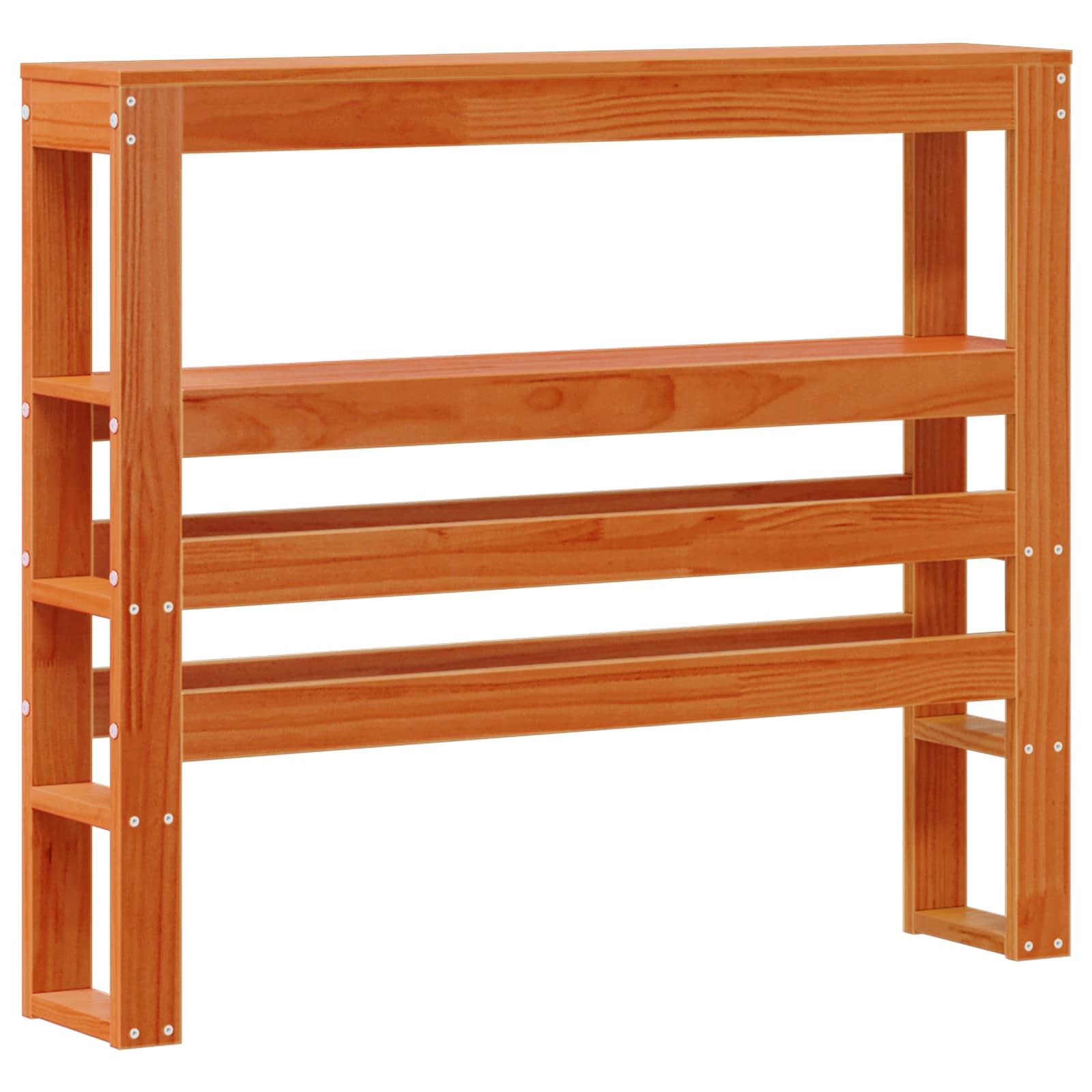 Bedframe met hoofdeinde met opslag Wasbruin Massief Vurenhout image 4
