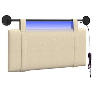 vidaXL Rippuv voodipeats Kreemjas kangas