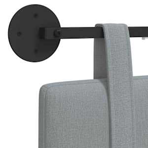 Závěsné čelo postele S LED osvětlením Světle šedá Textil - obrázek 10