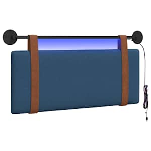 vidaXL Rippuv voodipeats LED-valgustusega Sinine Antiik PU