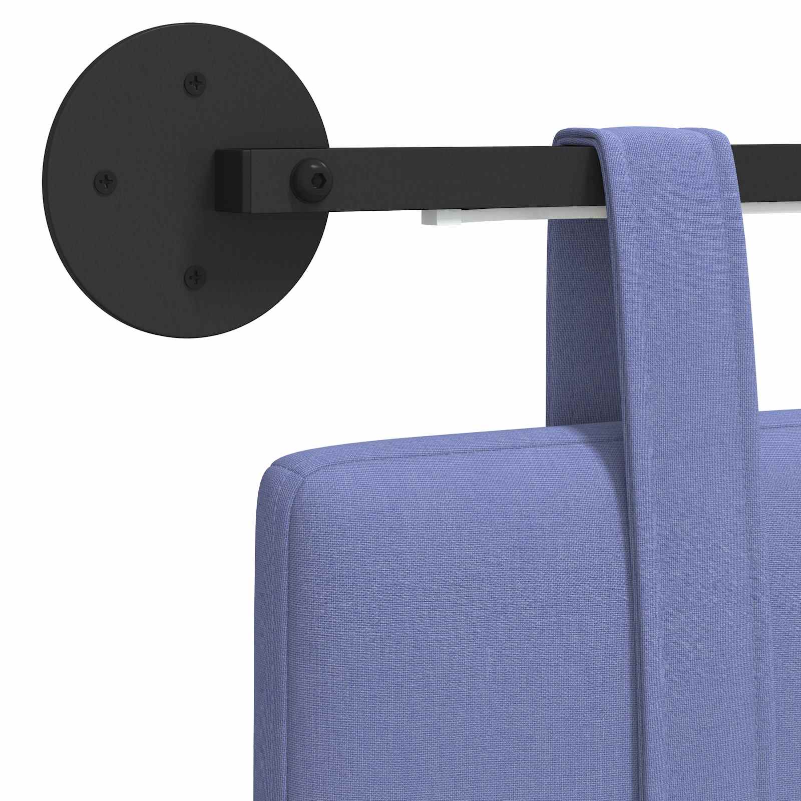 Viseče vzglavje postelje Z LED svetlobo Jeans modra Blago - slika 10