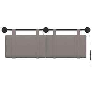 Závěsné čelo postele S LED osvětlením Taupe Textil - obrázek 6