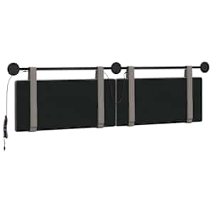 Závěsné čelo postele S LED osvětlením Taupe Textil - obrázek 8