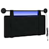 vidaXL Rippuv voodipeats LED-valgustusega Must Samet