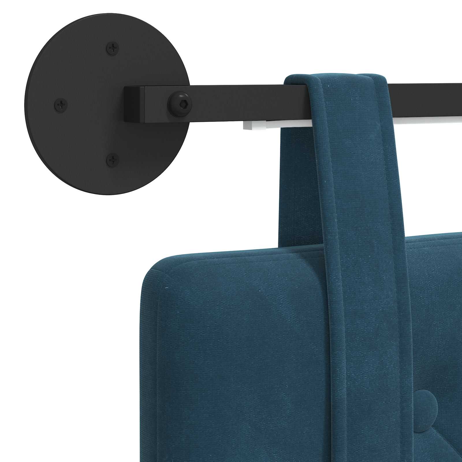 vidaXL Hängendes Kopfteil Mit LED Licht Blau Samt – Bild 10