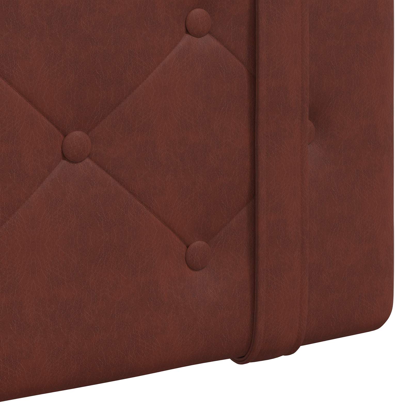vidaXL Hangend hoofdbord Glanzend Bruin Antiek PU