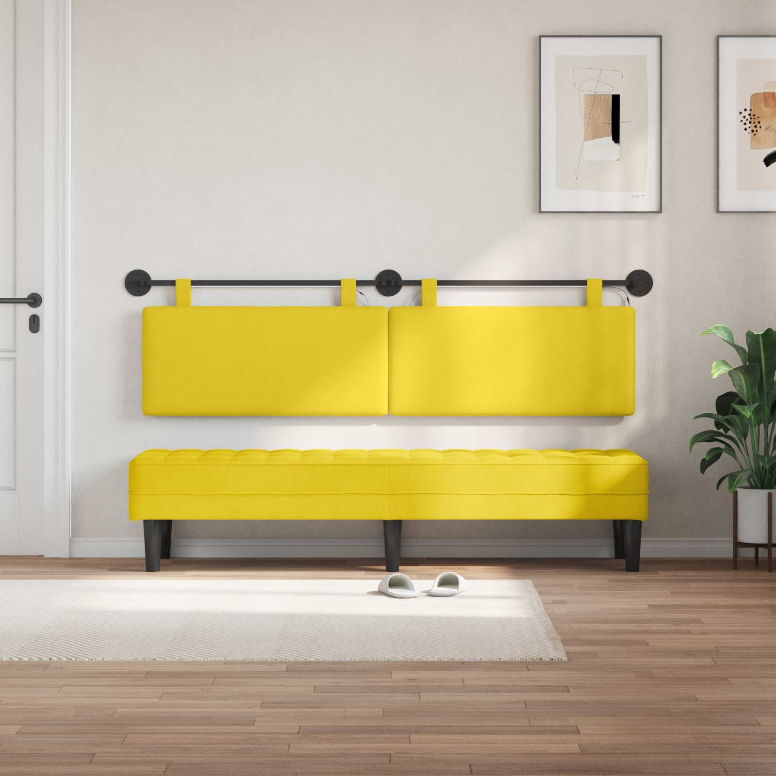 Табла за легло висяща Светло жълто Кордюрова тъкан – изображение 3