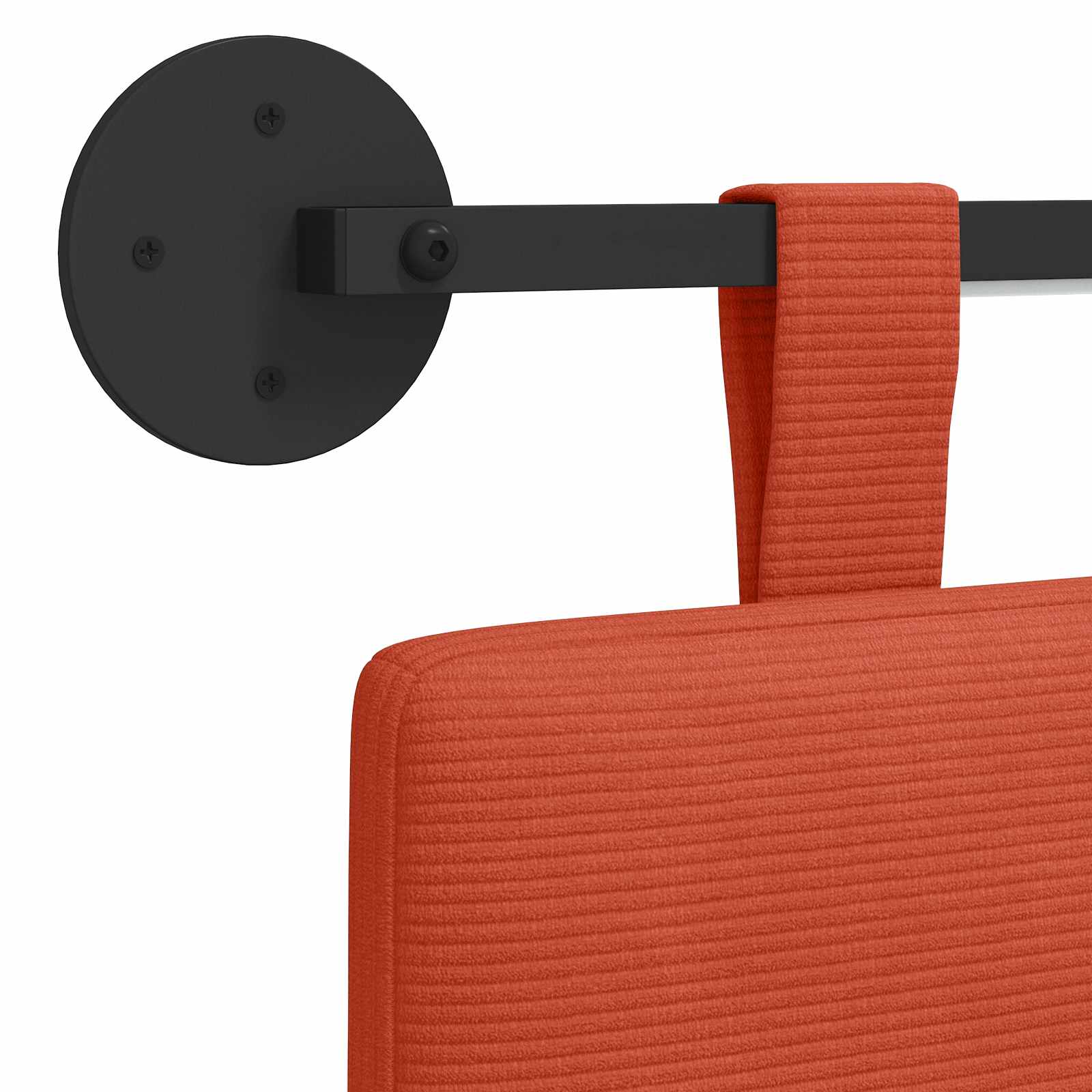 vidaXL Hangend hoofdbord Rood-oranje Katoen Stof