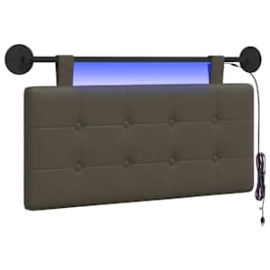vidaXL Rippuv voodipeats LED-valgustusega Hall Kunstnahk