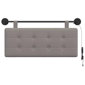 Závěsné čelo postele S LED osvětlením Taupe Textil - obrázek 6