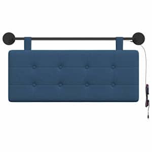 Závěsné čelo postele S LED osvětlením Modrá Textil - obrázek 6