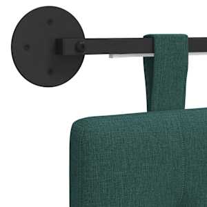 Závěsné čelo postele S LED osvětlením Tmavě zelená Textil - obrázek 10