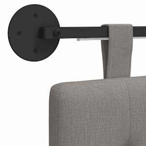 Závěsné čelo postele S LED osvětlením Taupe Textil - obrázek 10