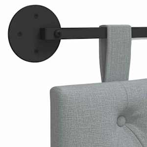 Závěsné čelo postele S LED osvětlením Světle šedá Textil - obrázek 10