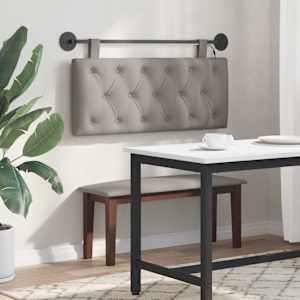 Závěsné čelo postele S LED osvětlením Taupe Textil - obrázek 4