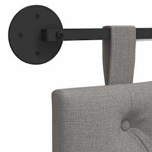 Závěsné čelo postele S LED osvětlením Taupe Textil - obrázek 10