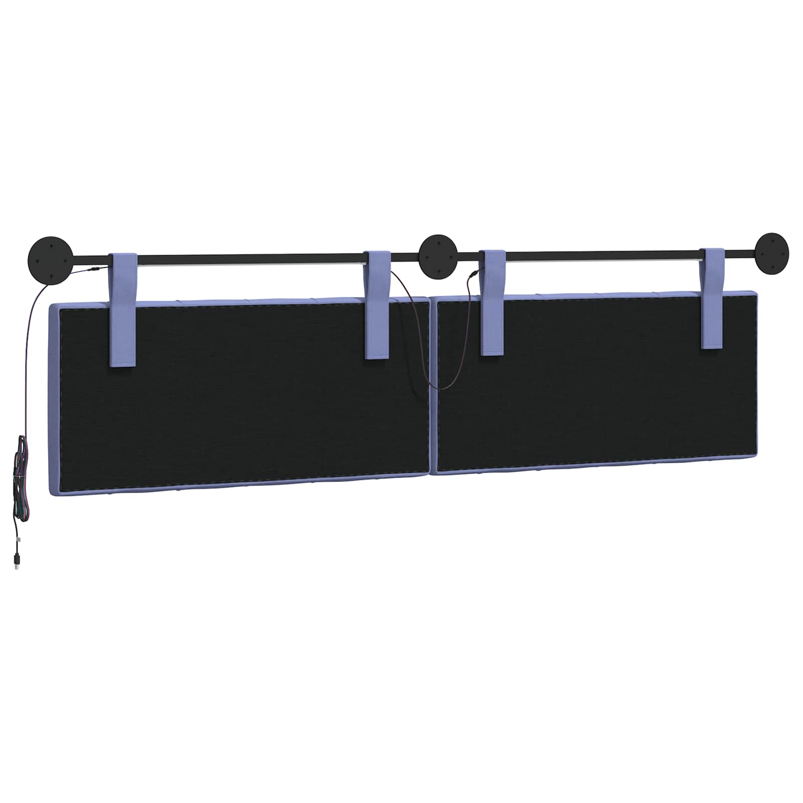 vidaXL Hängendes Kopfteil Jeans blau Stoff – Bild 8