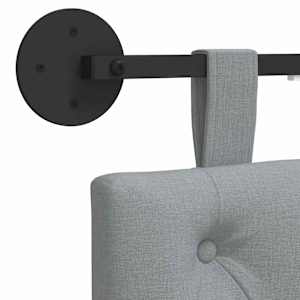 Závěsné čelo postele S LED osvětlením Světle šedá Textil - obrázek 10