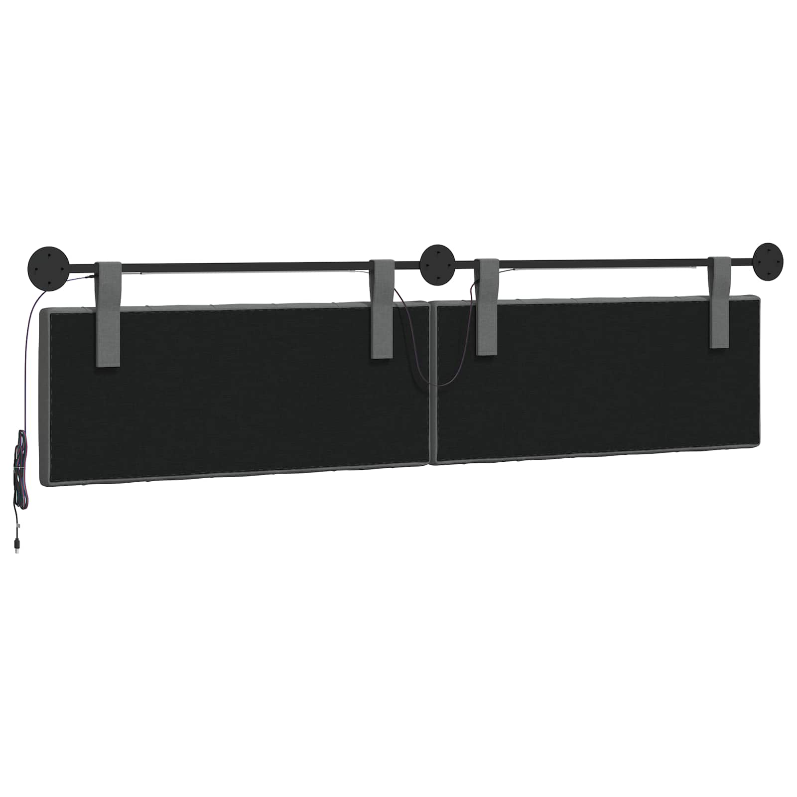 vidaXL Hängendes Kopfteil Dunkelgrau Stoff – Bild 8